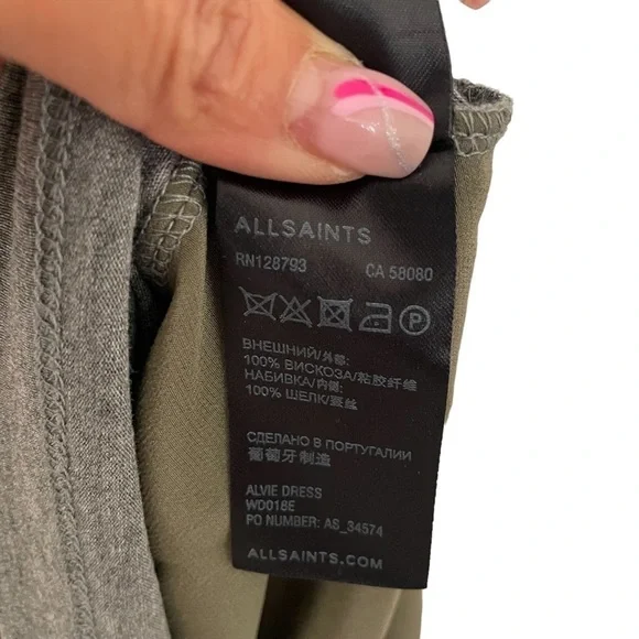 All Saints Gray Mini Dress - Picture 6 of 7